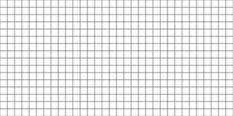Minimalist black and white square grid pattern. Clean line art background for technical, architectural, or math design.