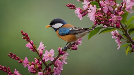 blue tit bird perched on a branch
