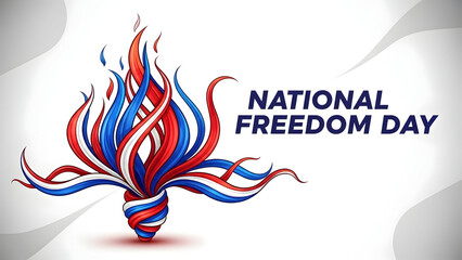 National freedom day celebrations isolated on transparent background