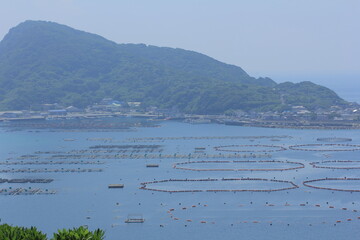 高知県　柏島展望台からみた柏島の風景