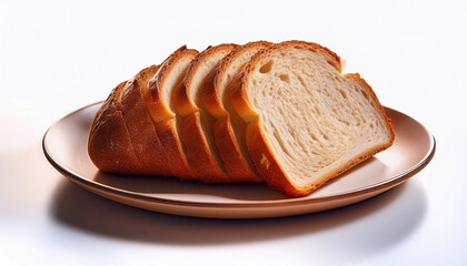 Sliced Loaf Of Bread On A Plate Close Up
