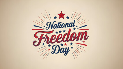 National freedom day celebration isolated on transparent background