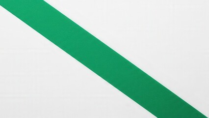 Green Diagonal Stripe on White.