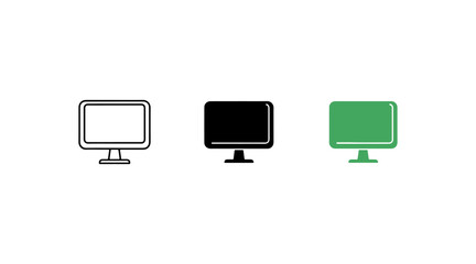 Three different computer monitors icon