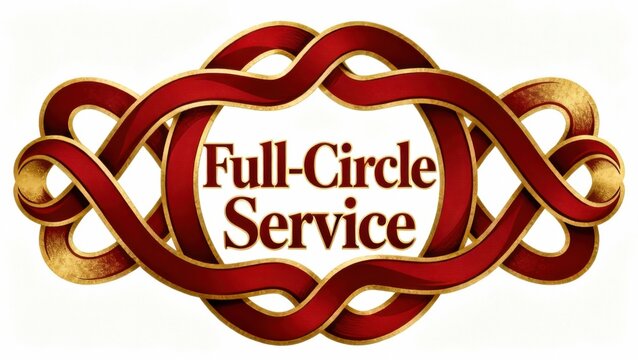 Elegant Emblem with a Text Element for a Service or Business on Transparent Background