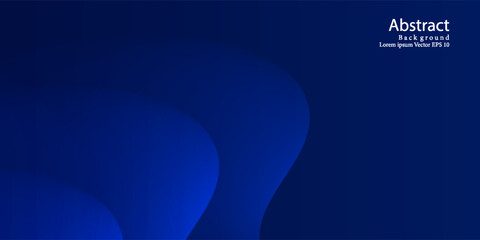 Abstract Dark Blue Gradient Background with Soft Organic Waves and Modern Minimal Style. Modern creative trendy design in vector EPS 10