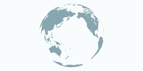 A stylized illustration of the earth showcasing continents and oceans © Tithi