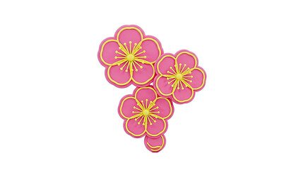 Pink and Yellow Cherry Blossom Decorations