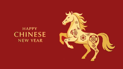 Golden horse, Lunar New Year 2026