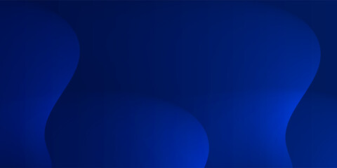 Abstract Dark Blue Gradient Background with Soft Organic Waves and Modern Minimal Style