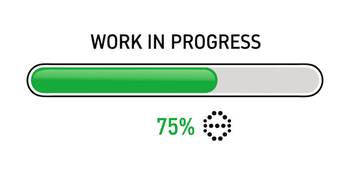Work in Progress Loading Bar Illustration