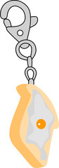 Simple Fried Egg on Toast keychain 