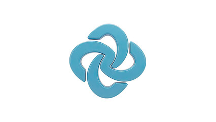 Obraz premium Abstract Blue Swirls Logo