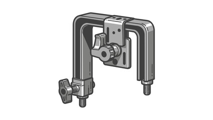 Naklejka premium Studio clamp with knob and threaded stud