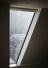 Modern Architecture Glimpse from an Abstract Angled Window with natural Light