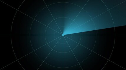 Futuristic blue radar screen with concentric circles and grid lines on dark background technology and innovation concept - Powered by Adobe