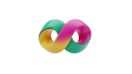 3D Infinity Symbol with Gradient Colors