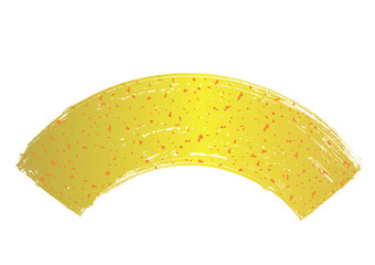 キラキラ金色の手書き筆タッチの細目扇型フレーム