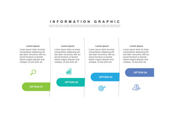 modern design template banner infographic. 4 step process information or presentation with icons