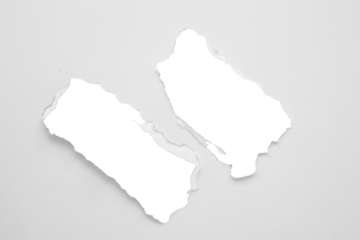 Torn White Paper, Ripped Edges, Creased Surface, Grunge Texture, Blank Template, Damaged Poster, Abs