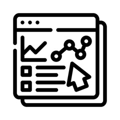 website analytics line icon