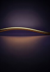 Golden curved line accenting on a dark purple background template