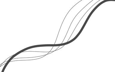 Black line wave wavy swirl curve artline