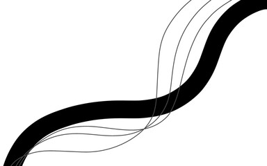 Black line wave wavy swirl curve artline