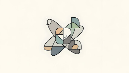 Abstract Geometric Shapes Modern Art Design.