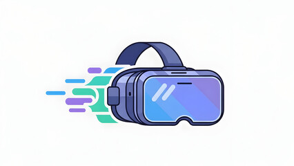 Virtual Reality Headset with Data Streaming.