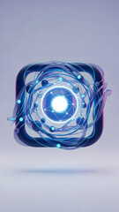 Blue Abstract Technology Background Design Element.