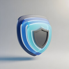 Blue Shield Icon Security Protection Symbol.