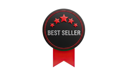 Best Seller Award Ribbon with Stars