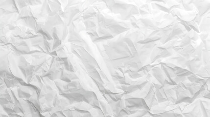 Obraz premium Minimal abstract background texture featuring crumpled paper or thin plastic wrap in white and light gray tones, displaying a matte finish under diffused lighting and high-key exposure, resulting in a