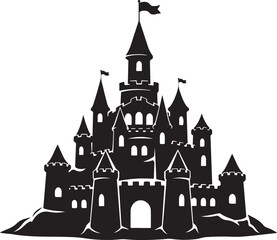 Medieval castle illustration