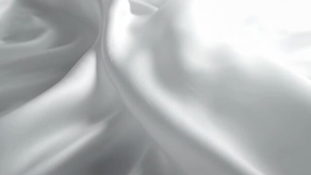 Abstract shimmering fabric background with soft, flowing folds and gentle highlights.