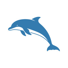 Leaping dolphin in blue Vector © Tanzina Stock