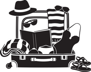 suitcase packed for vacation