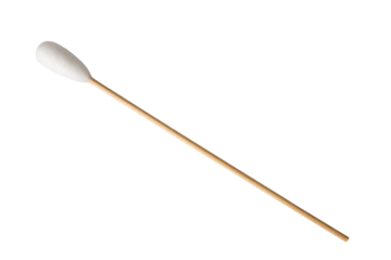 High-resolution photograph of a cotton swab or cotton bud taken with a high-resolution camera.