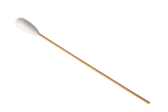 High-resolution photograph of a cotton swab or cotton bud taken with a high-resolution camera.