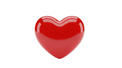 Fototapeta premium Red heart icon isolated on transparent background