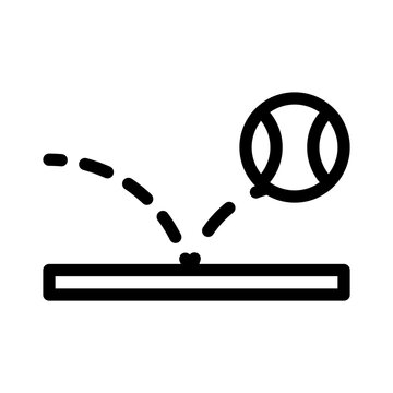 bouncing ball line icon