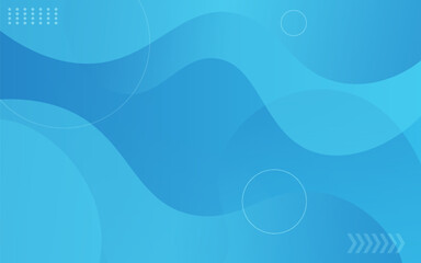 Creative minimal geometric curve shape with blue background