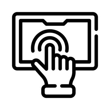 touchscreen line icon