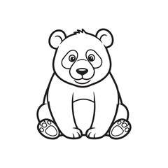 Obraz premium panda bear vector illustration art