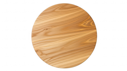 A circular wooden texture with a natural grain pattern on a transparent background