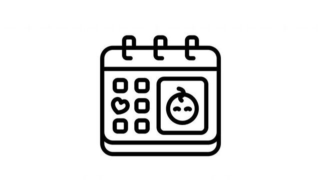Animated Pregnancy Calendar Medical Tracking