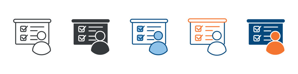 Presentation Icon Set Multiple Style Collection 