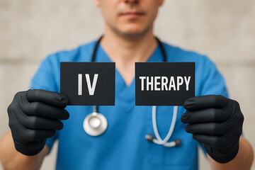 IV THERAPY. Intravenous vitamins, supplements, minerals infusion therapy medical concept. IV Drip Therapy for Medical.