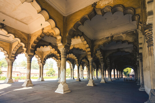 Agra Fort Diwan I Am, Hall of Public Audience, in agra, india